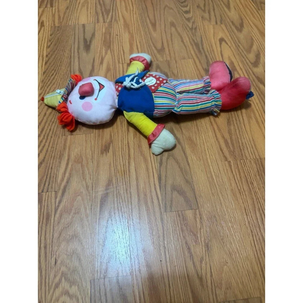 Fisher Price Vintage Clown Plush 1984 Learn To Dress Button Snap Tie Zip Toy